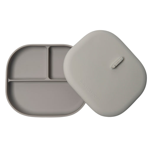 Loulou Lollipop Divided Plate With Lid - Silver Grey (DPL-SGR)