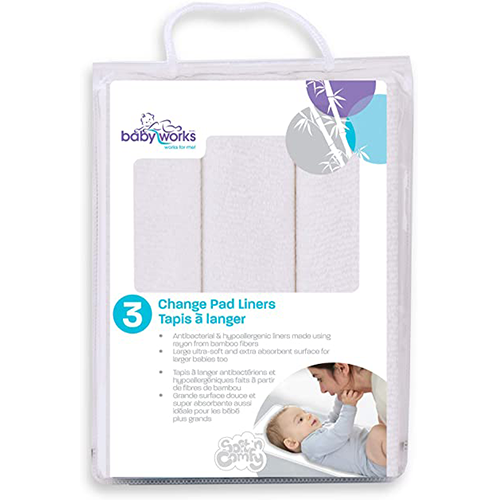 Babyworks Bamboo Change Pad Liners 3pk — CanaBee Baby