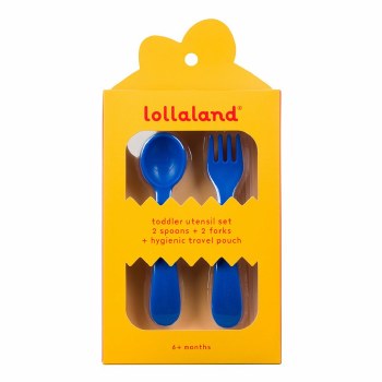 Lollaland Toddler Utensil 5pc Set - Blue