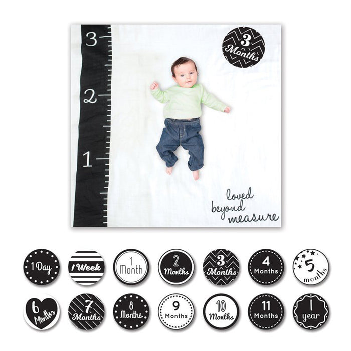 Lulujo Baby's 1st Year Blanket & Cards Set - Loved Beyond Measure - CanaBee Baby