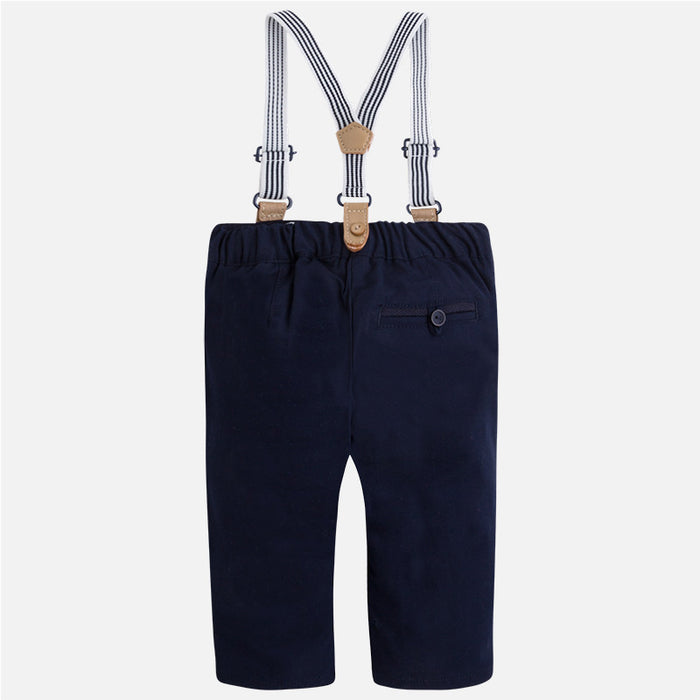 Mayoral Baby Long Pants with Suspenders - Deep Blue - CanaBee Baby