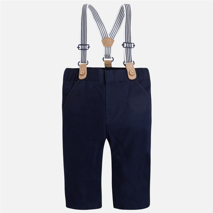 Mayoral Baby Long Pants with Suspenders - Deep Blue - CanaBee Baby