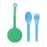 Omielife Fork, Spoon Pod Set Mint Green