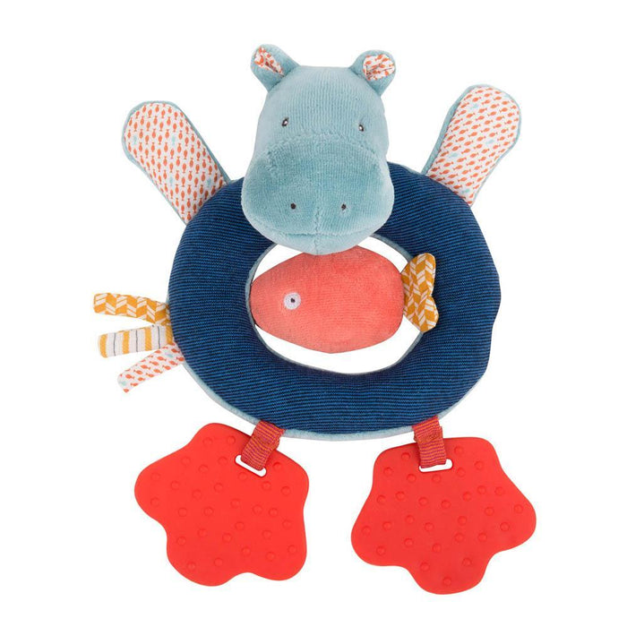 Moulin Roty Ring Rattle Hippo