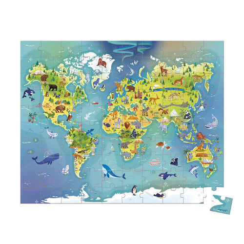 Janod Puzzle 100pcs - World