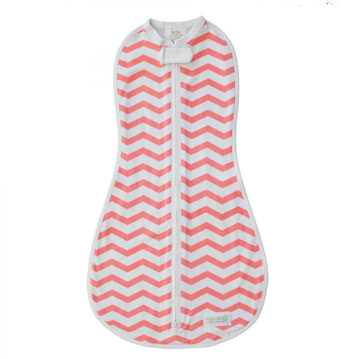 Woombie Original Baby Swaddle - Coral Chevron 14-19lbs