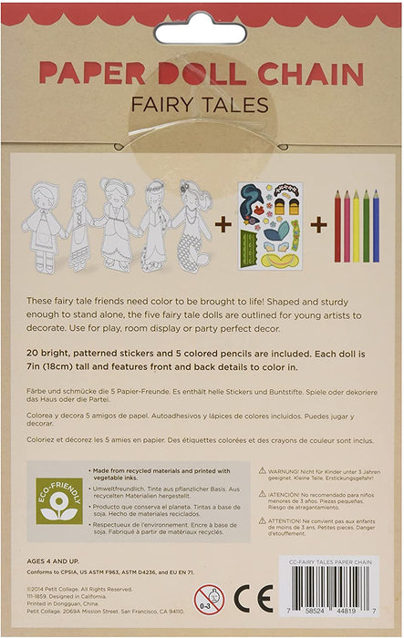 Craft & Color Paper Doll Chain - Fairy Tales