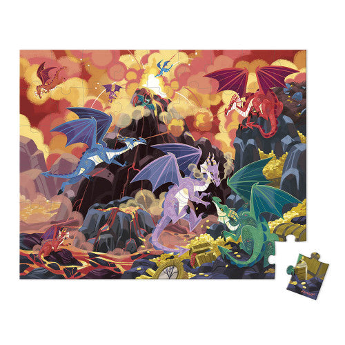 Janod Puzzle 54pcs - Fiery Dragons