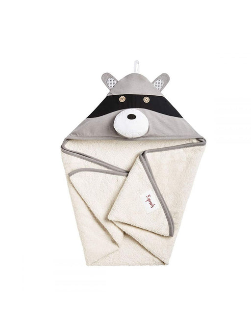 3 Sprouts Hooded Towel - Raccoon Gray