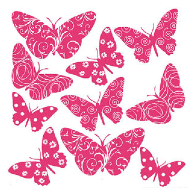 Roommates Flocked Butterfly Wall Appliques - CanaBee Baby