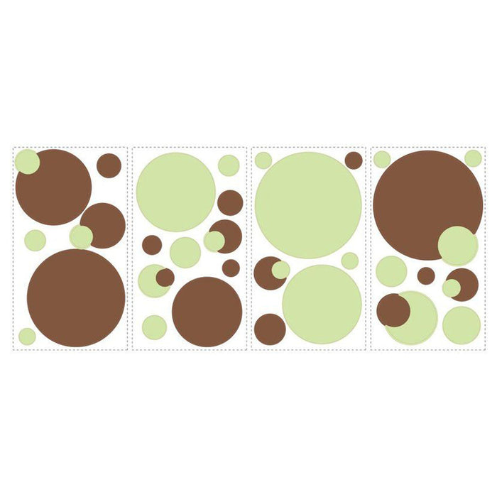 Roommates Just Dots Green&brown Wall Decals - CanaBee Baby