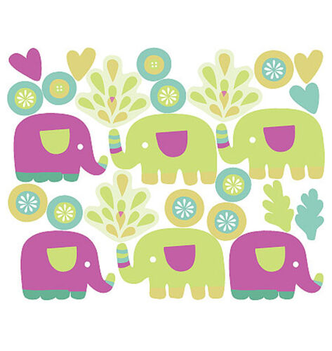 Wallies Peel & Stick Decor Elephants