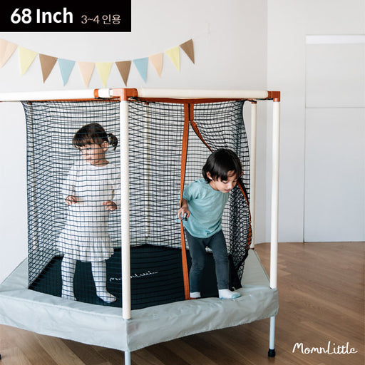 Mom&Little Macaron Indoor/Outdoor Trampoline - Cream 68''