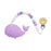 Glitter&Spice Teether with Clip Whale Violet