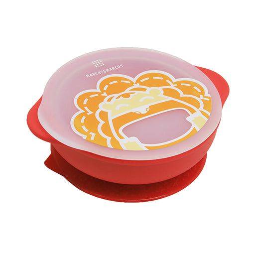 Marcus&Marcus Self Feeding Suction Bowl with Lid - Red