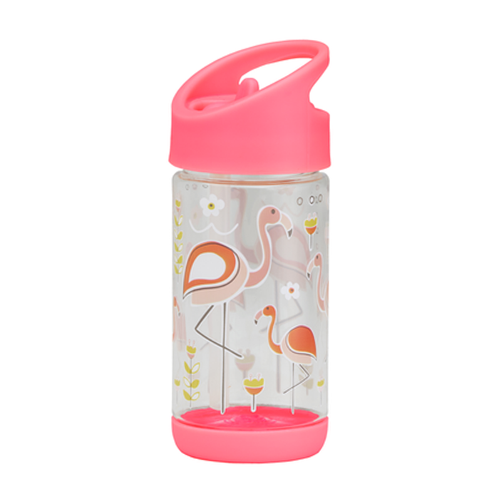 Sugarbooger Flip & Sip Clear Tritan Bottle - Flamingo - CanaBee Baby