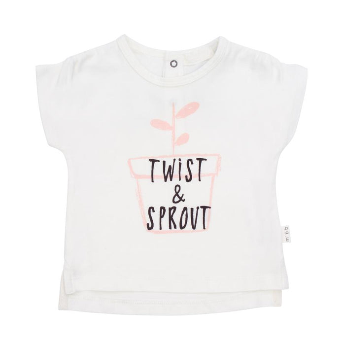 Miles Baby "Twist&Sprout" T-shirt Knit White