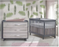 Natart Tulip Urban Convertible Crib and 3 Drawer Dresser XL - Charcoal/Washed Walnut - MAKRHAM STORE PICKUP ONLY