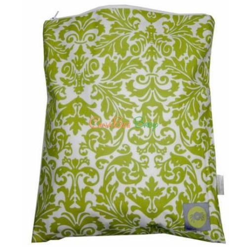 Itzy Ritzy Travel Happens Sealed Wet Bag - Avocado Damask - CanaBee Baby