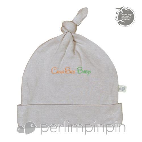 Perlim Pin Pin Bamboo Knotted Hat - Latte Solid - CanaBee Baby