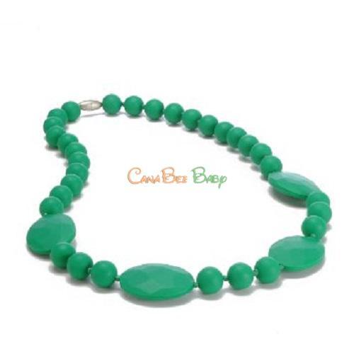 Chewbeads Perry Teething Necklace - Emerald Green - CanaBee Baby