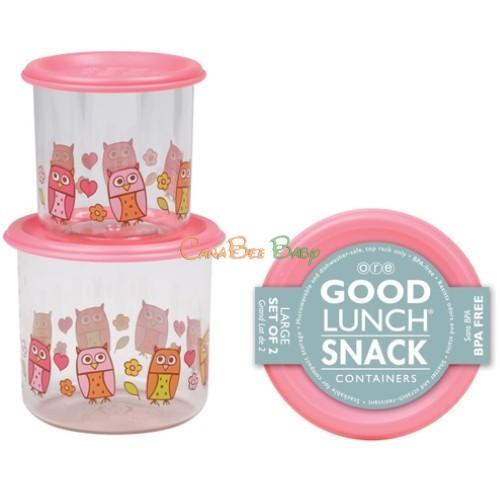 Sugarbooger Good Lunch Snack Containers Large Set-of-Two-Hoot! - CanaBee Baby
