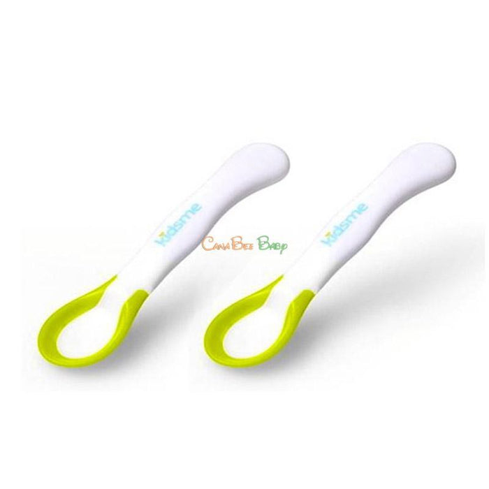 Kidsme Ideal Temperature Feeding Spoon 2pk - Lime - CanaBee Baby