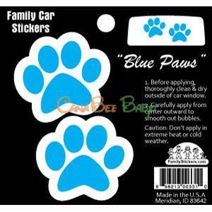 Family Car Stickers (Full Color) - Blue Paws - CanaBee Baby