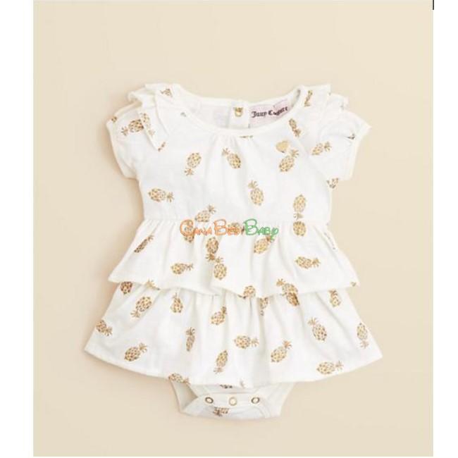 Juicy Couture JCTNG0435 Girls Pineapple Creeper Bodysuit - CanaBee Baby
