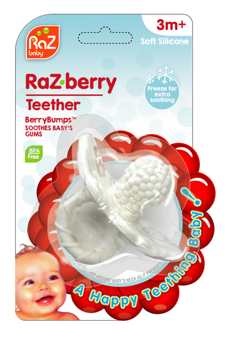 Razbaby Razberry Teether Coconut White