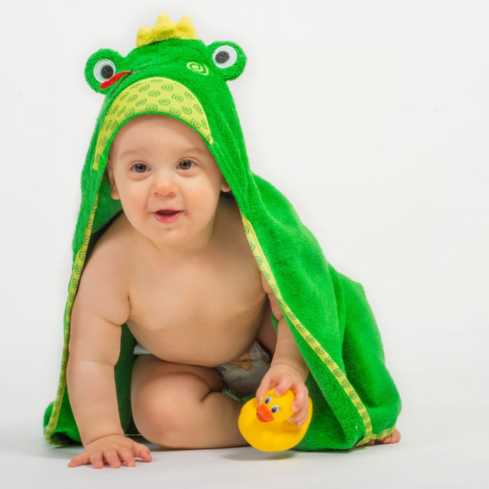 Zoocchini Baby Hooded Towel Flippy the Frog